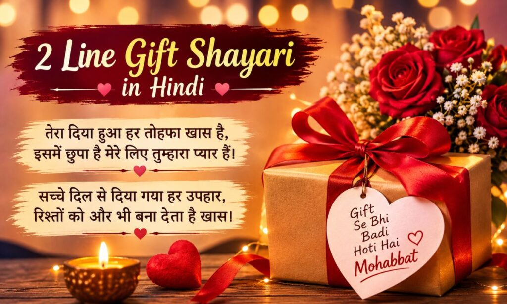 2 Line Gift Shayari in Hindi