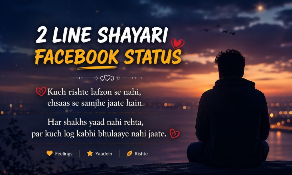 2 line shayari facebook status