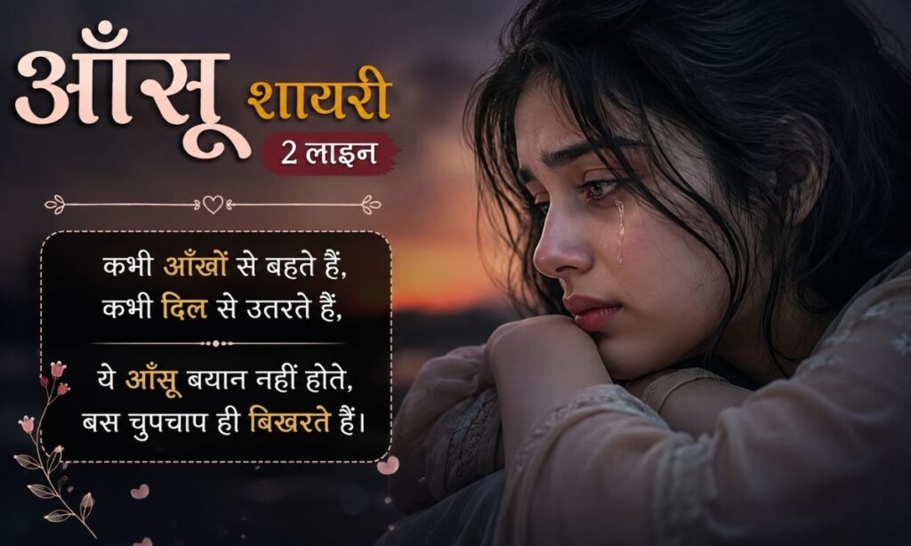 Aansu Shayari 2 Line Hindi