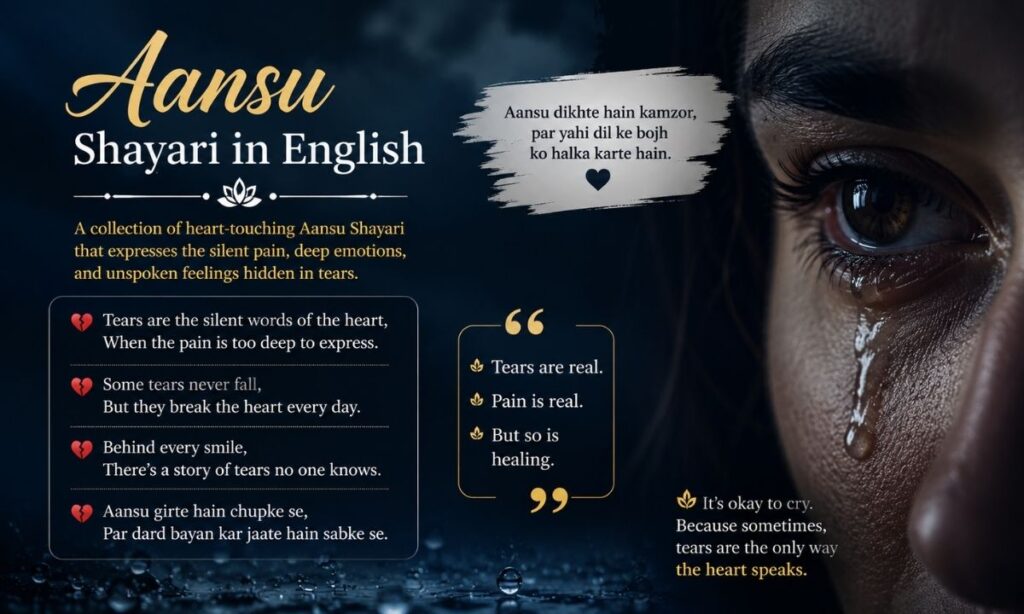 Aansu Shayari in English