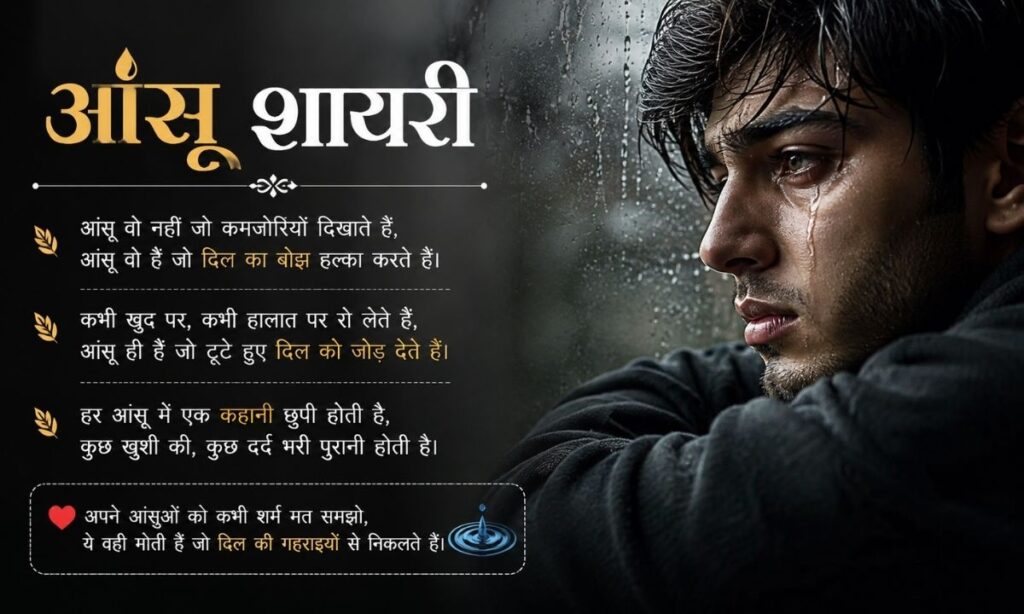 Aansu Shayari in Hindi