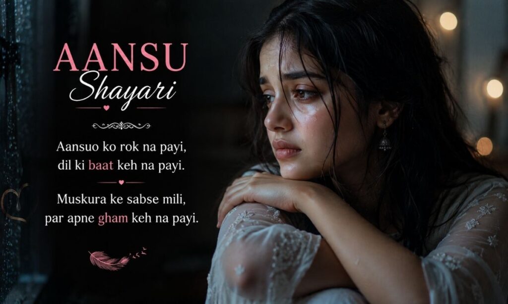 Aansu shayari 2 line English