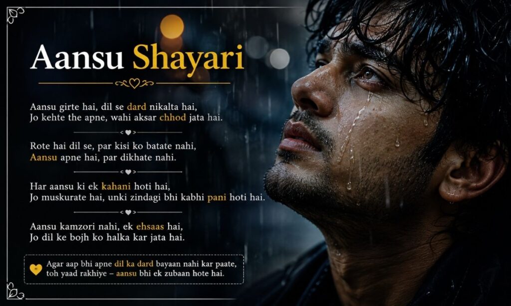 Aansu shayari English