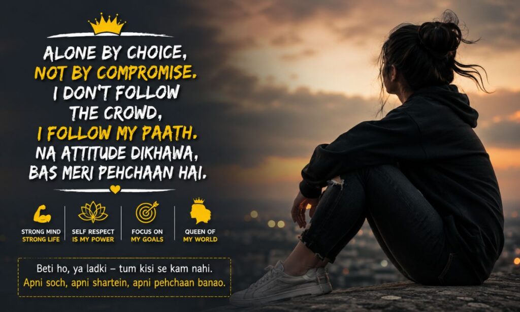 Alone Girl Attitude Shayari