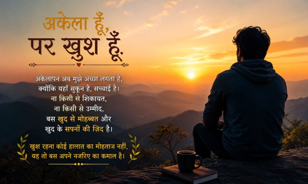 Alone Happy Shayari in Hindi