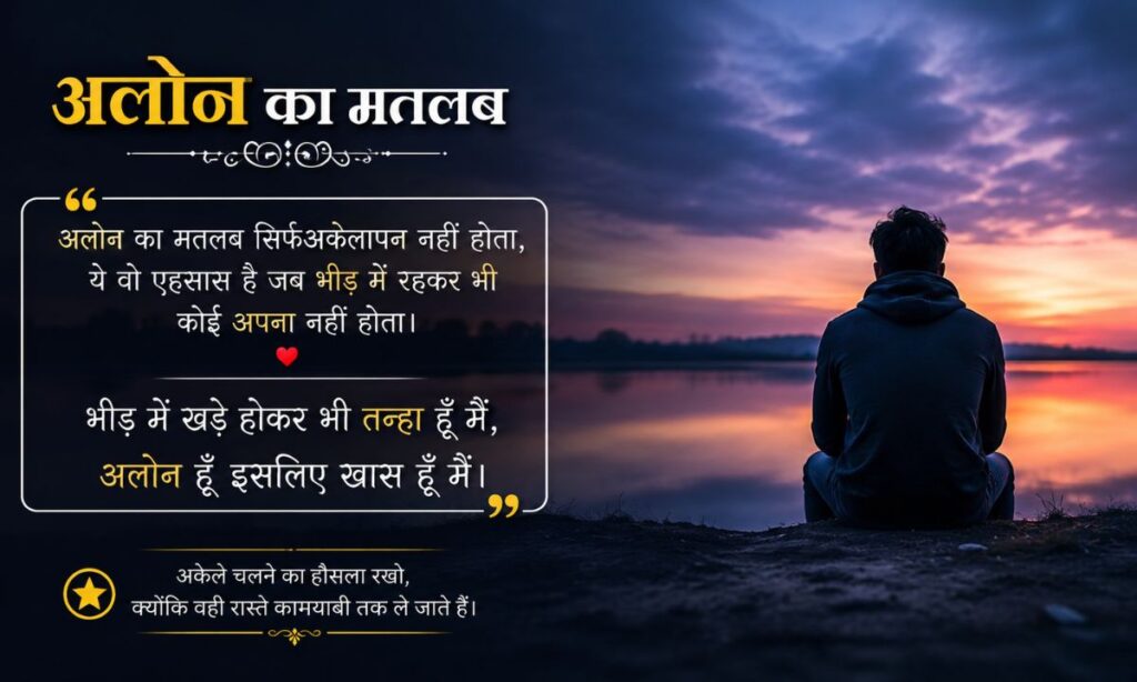 Alone Meaning in Hindi Shayari