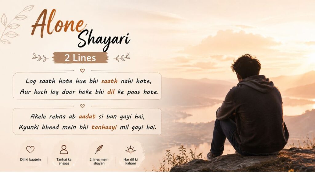 Alone Shayari 2 Lines
