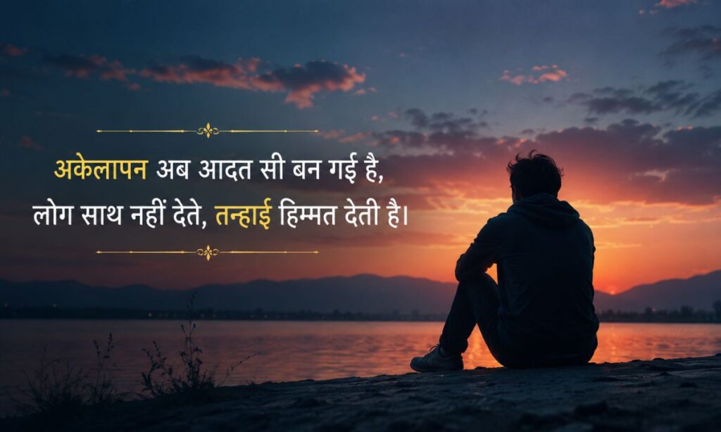 Alone Shayari 2 Lines in Hindi