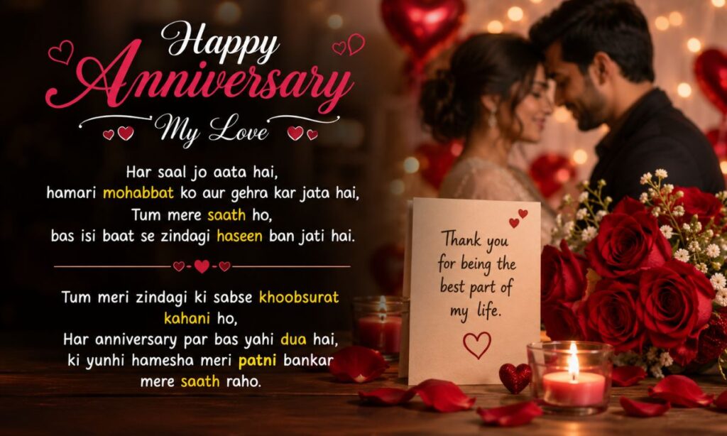 Anniversary Shayari for Wife