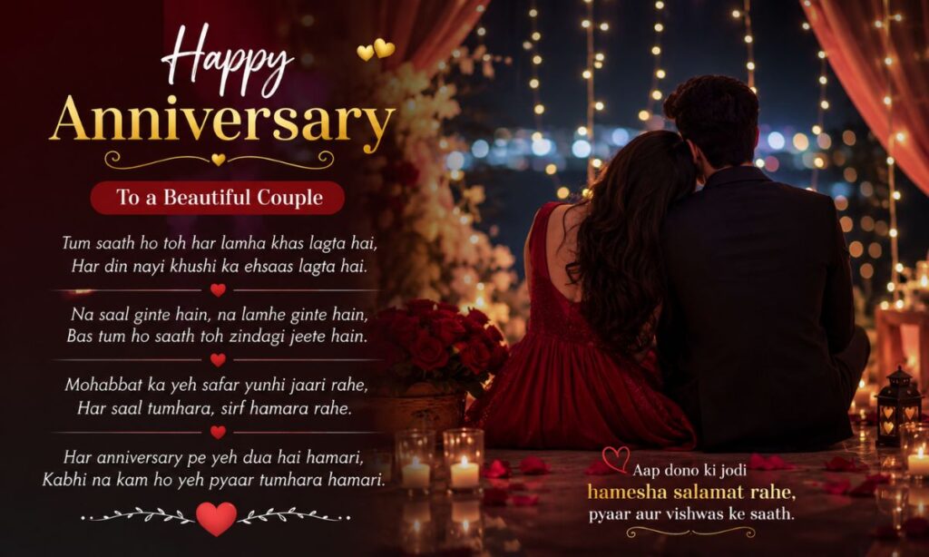 Anniversary shayari for couple