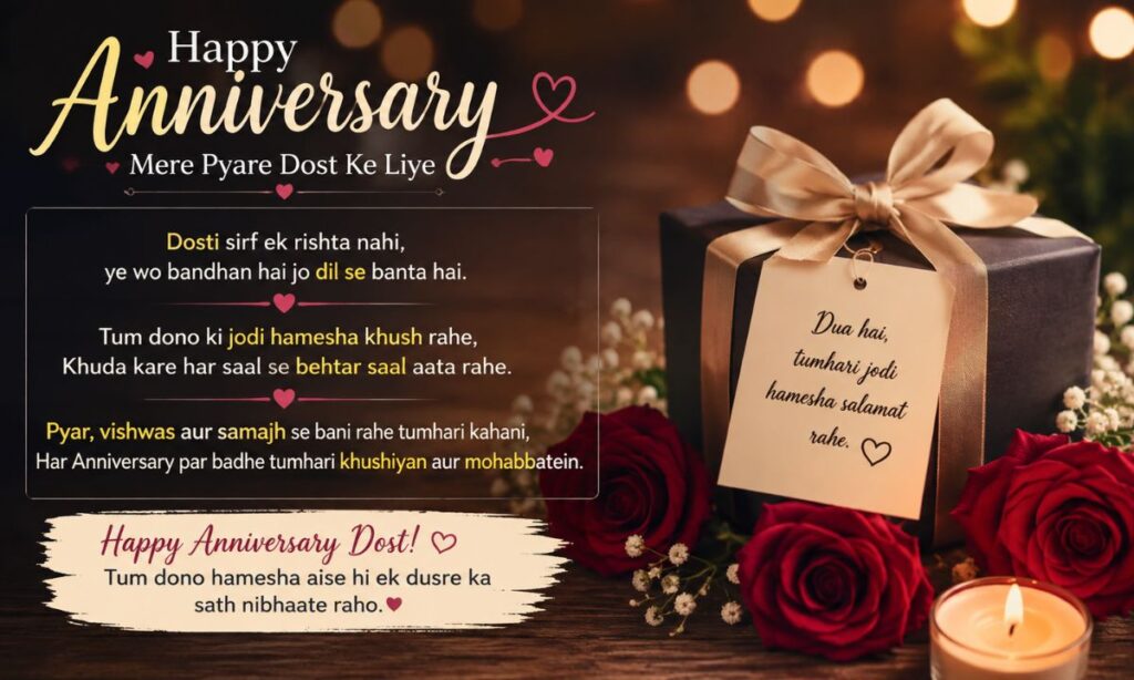 Anniversary shayari for friend