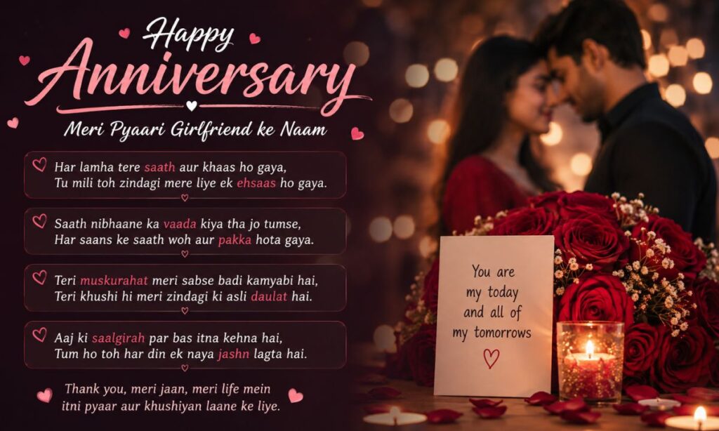 Anniversary shayari for girlfriend