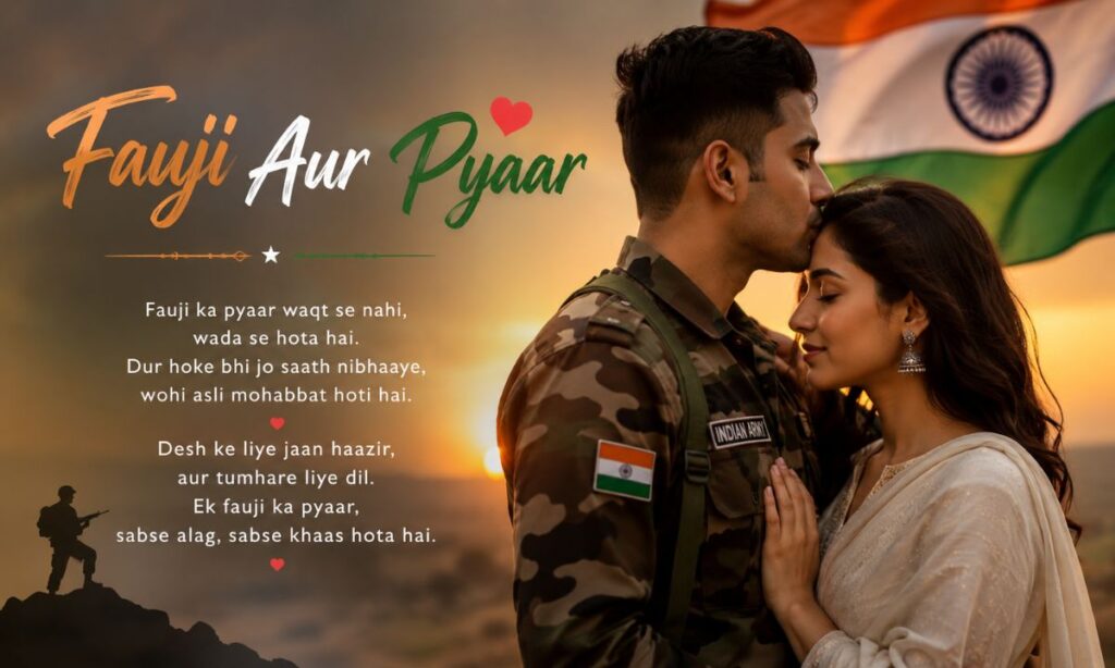 Army Love Shayari – Fauji Aur Pyaar