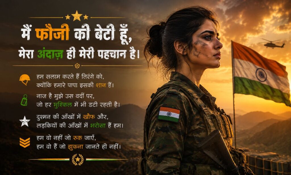 Army attitude shayari for girl
