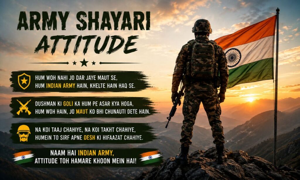 Army shayari attitude