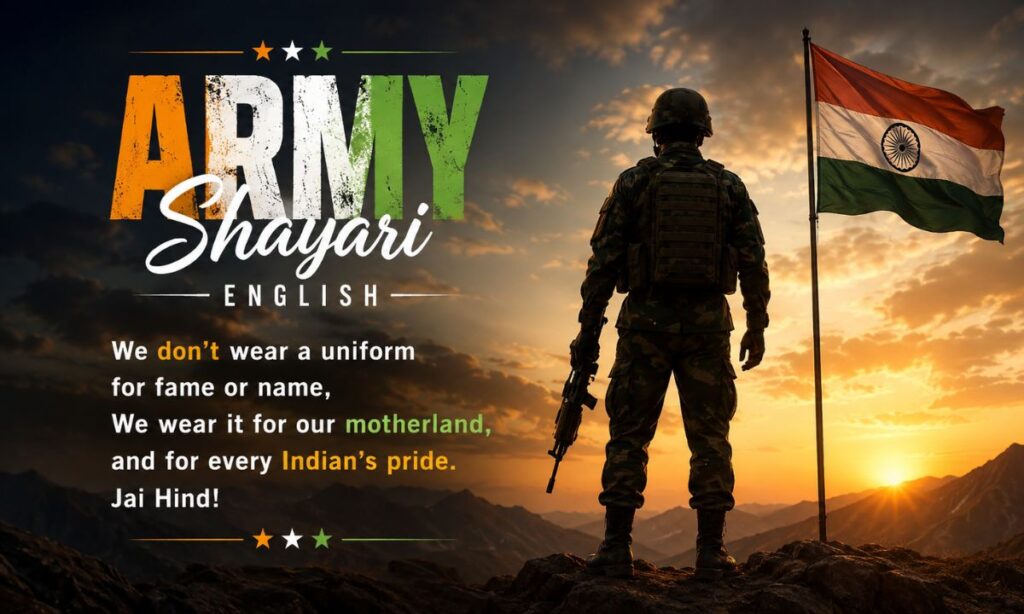Army shayari english