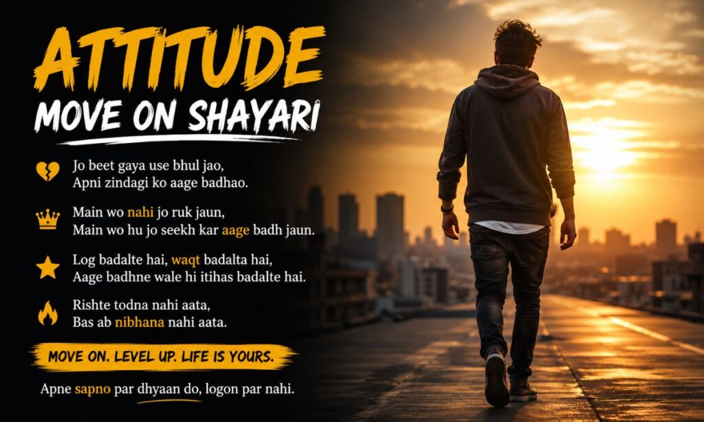 Attitude Move On Shayari