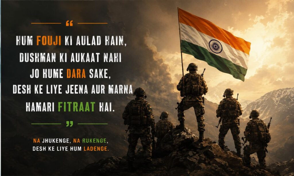 Attitude Shayari Towards Indian Army