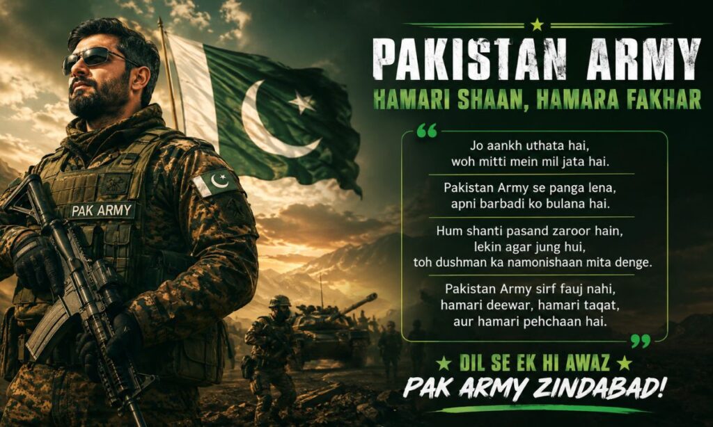 Attitude Shayari Towards Pakistan Army