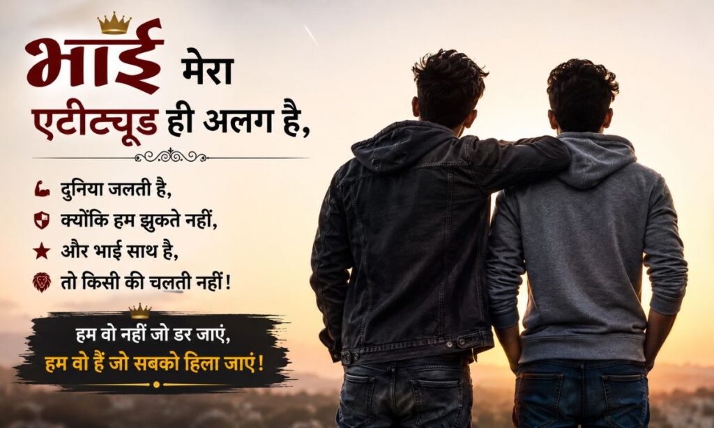 Attitude Shayari in Hindi for Brother