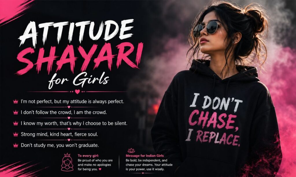 Attitude shayari for girls English