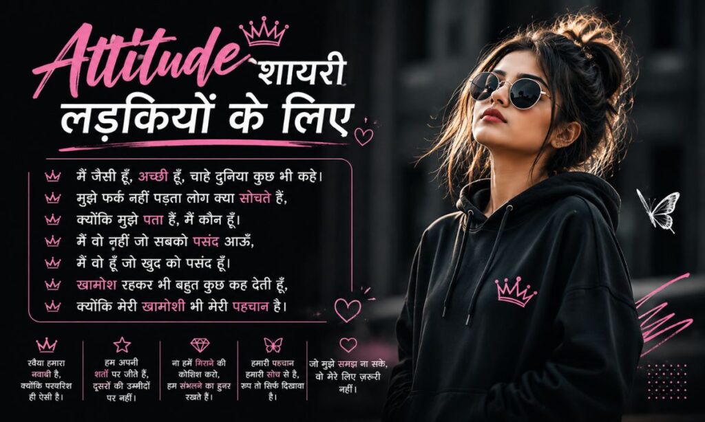 Attitude shayari for girls in hindi