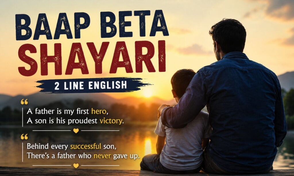 Baap Beta Shayari 2 Line English