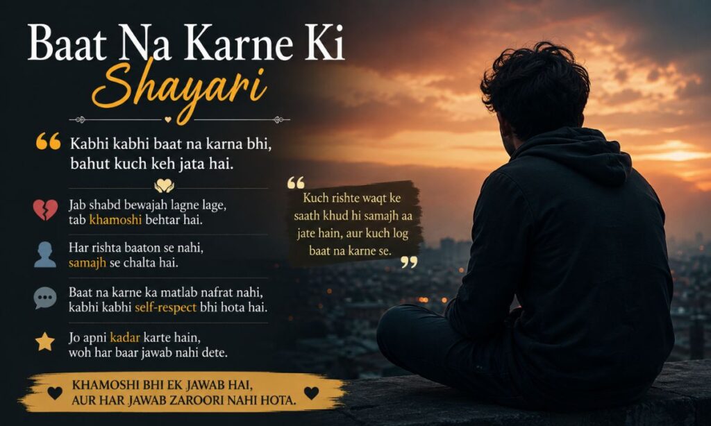 Baat Na Karne Ki Shayari