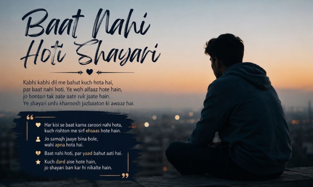 Baat Nahi Hoti Shayari