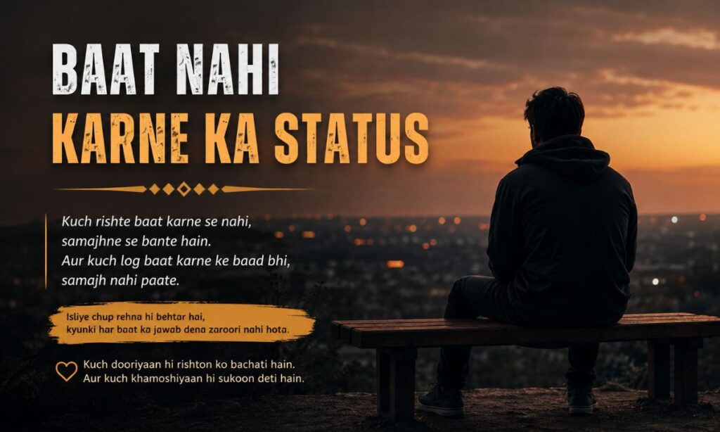 Baat Nahi Karne Ka Status shyari