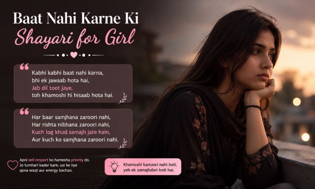 Baat Nahi Karne Ki Shayari for Girl
