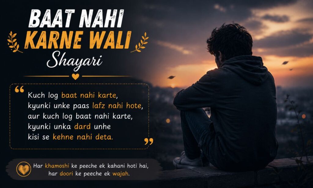 Baat Nahi Karne Wali Shayari