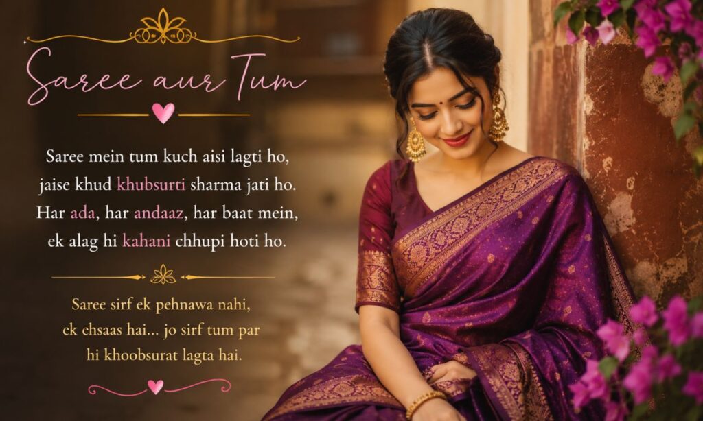 Beautiful saree Shayari for girl