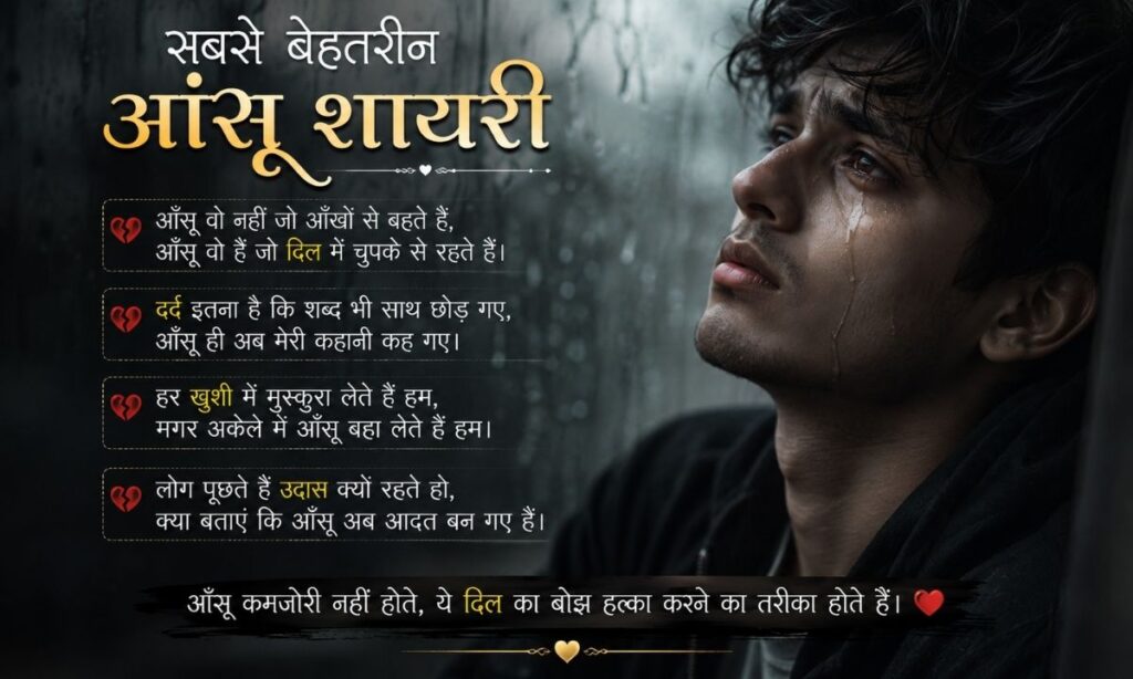 Best Aansu Shayari in Hindi