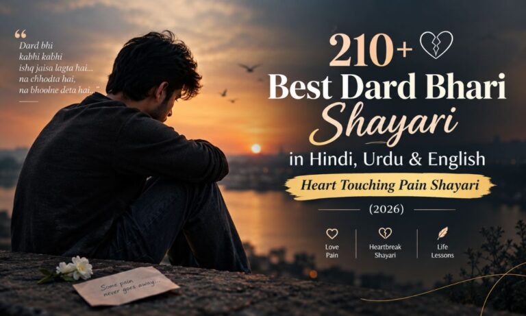 Best Dard Bhari Shayari in Hindi, Urdu & English