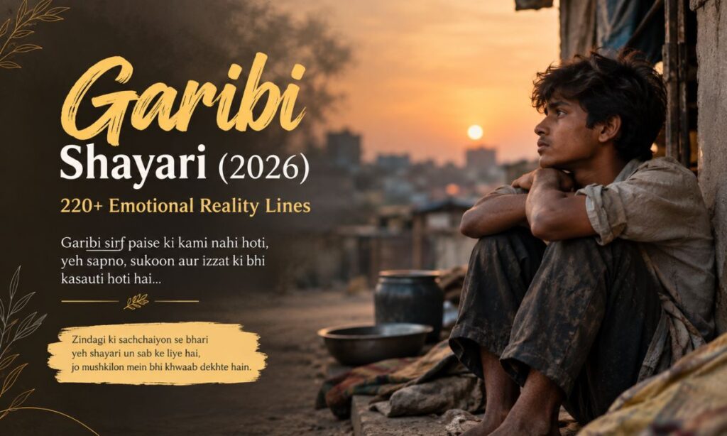 Best Garibi Shayari Emotional Reality Lines in Hindi, Urdu & English