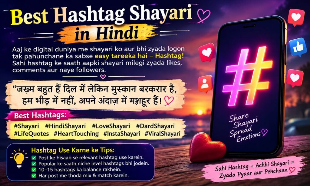 Best Hashtag Shayari in Hindi
