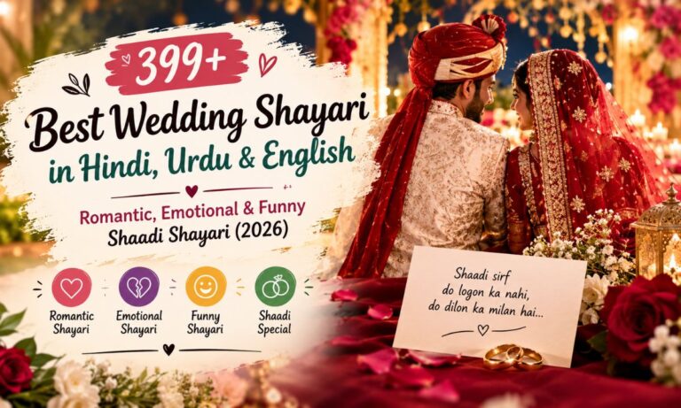 Best Wedding Shayari in Hindi, Urdu & English
