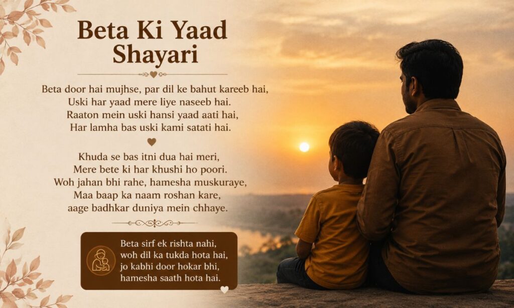 Beta Ki Yaad Shayari