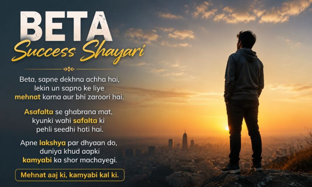 Beta Success Shayari