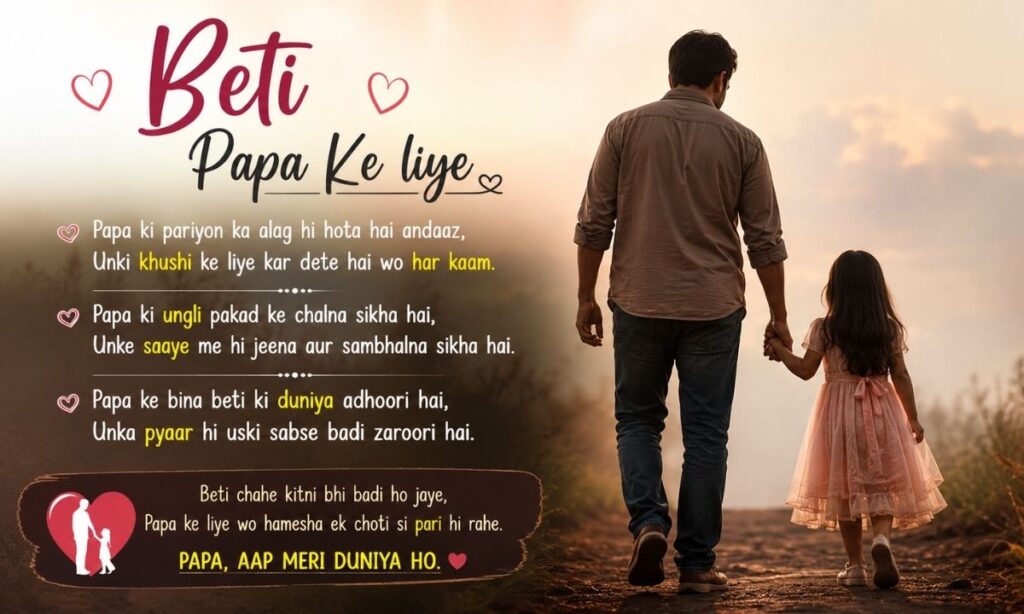 Beti Papa Ke liye Shayari