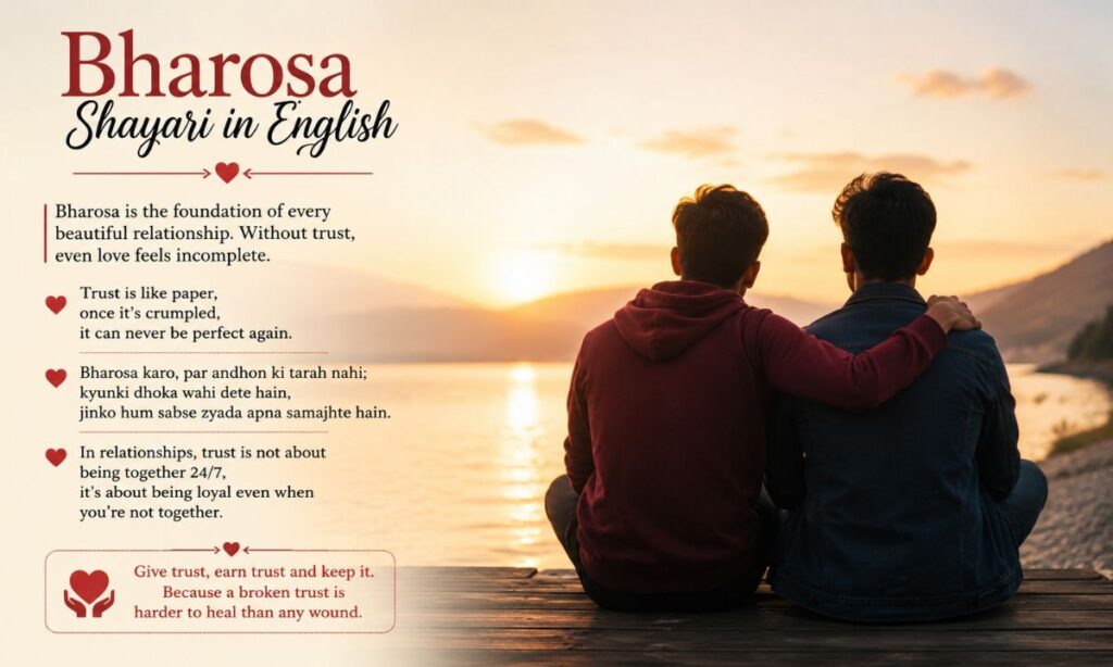 Bharosa Shayari in English