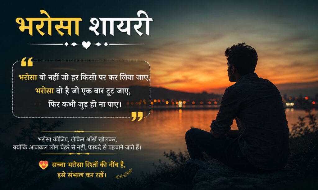 Bharosa Shayari in Hindi