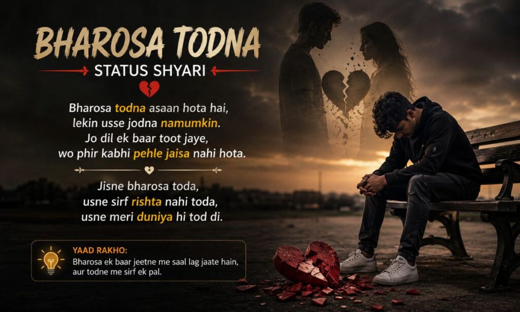 Bharosa Todna Status Shyari