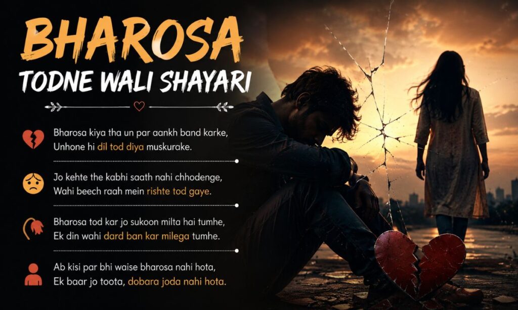 Bharosa Todne Wali Shayari