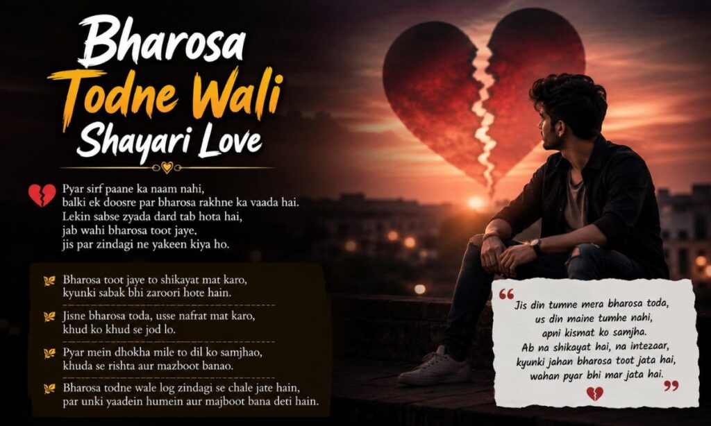 Bharosa Todne Wali Shayari Love