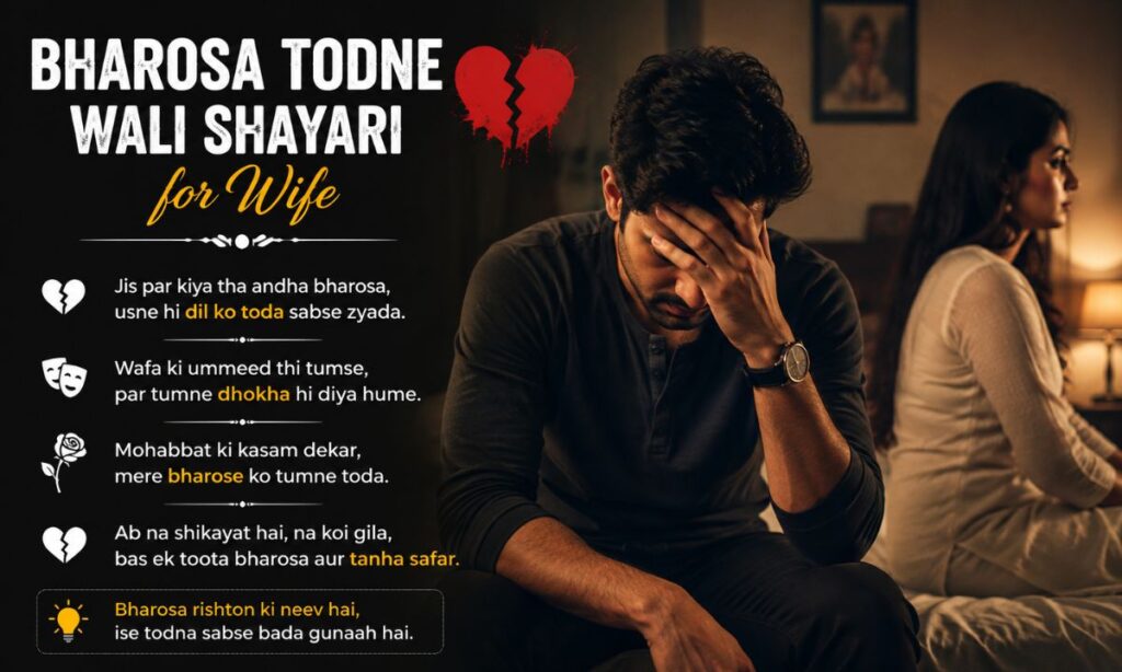 Bharosa Todne Wali Shayari for Wife