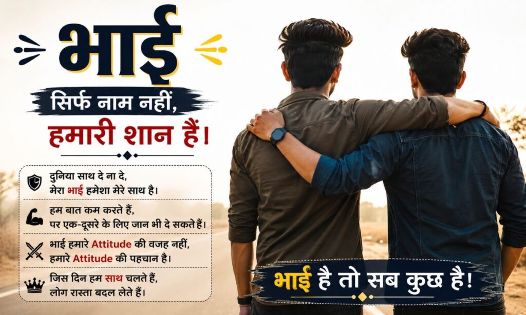 Brother Shayari in Hindi Attitude