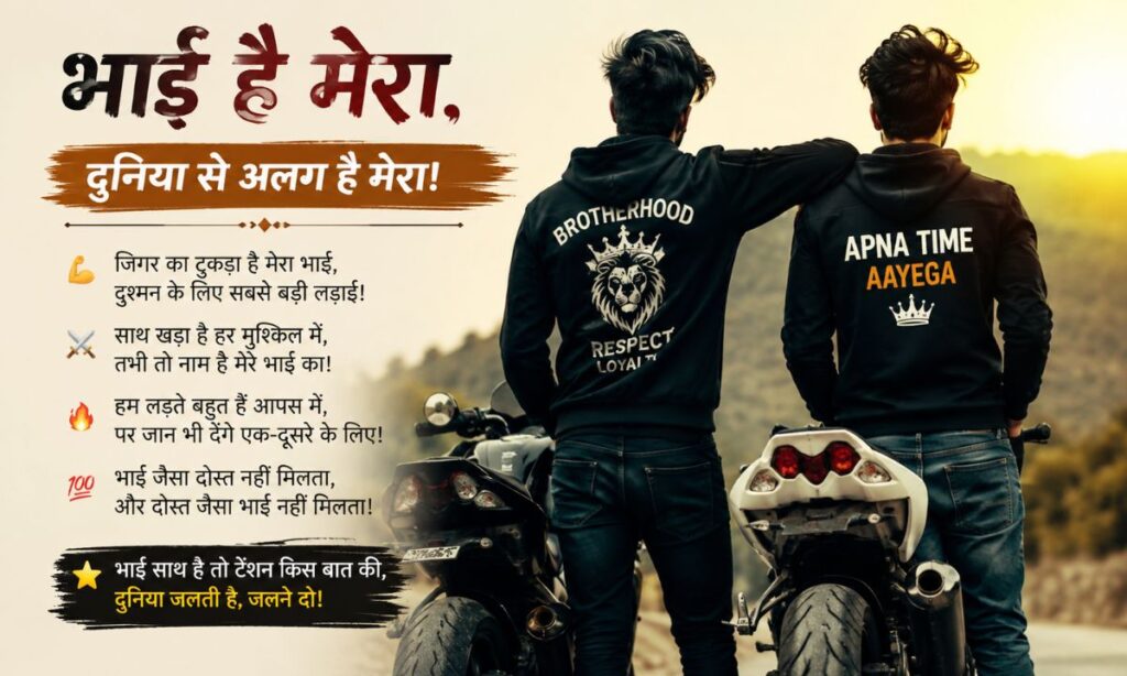 Brother attitude shayari for facebook in hindi