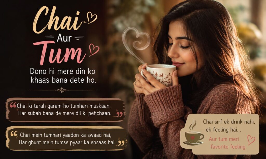 Chai shayari 2 line for girl
